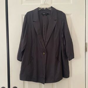 Studio by Torrid Charcoal  3/4 Sleeve Notch Button Blazer Women Size 3X